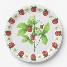 Picnic Tellers - Erdbeeren Pappteller