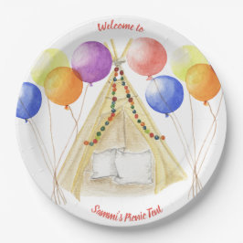Picnic Tellers - Zelte & Balloons Personalisiert Pappteller