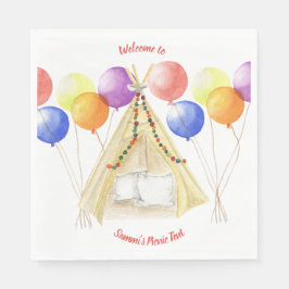 Picnic Tellers - Zelte & Balloons Personalisiert Serviette