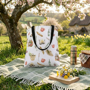 Picnic Time Sweet Illustriert Tote Bag