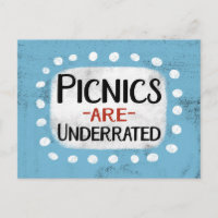 Picnics sind eine untergeordnete Postkarte