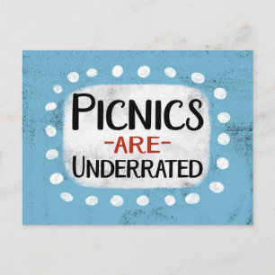 Picnics sind eine untergeordnete Postkarte