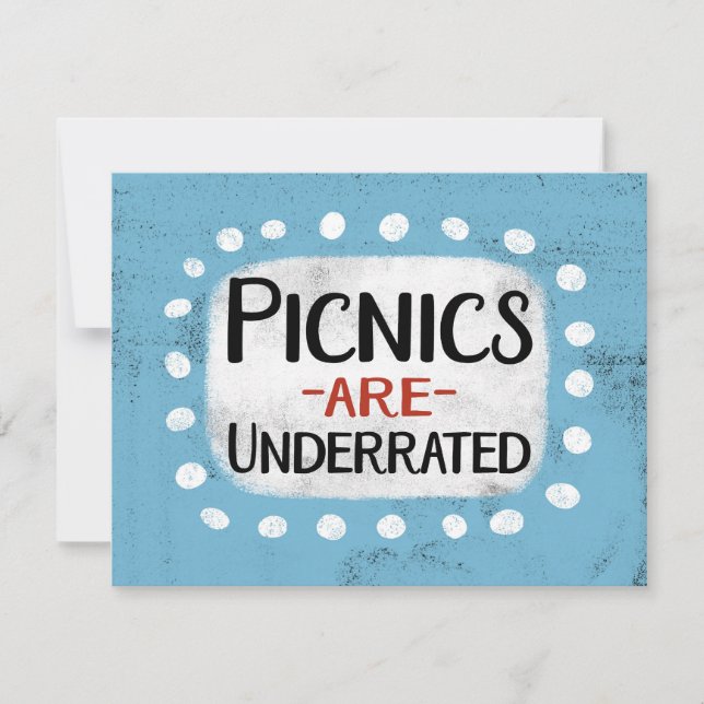 Picnics sind unterbewertet Grußkarte Karte (Vorderseite)