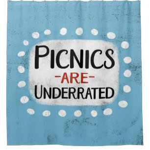 Picnics sind untergegangene Duschvorhang
