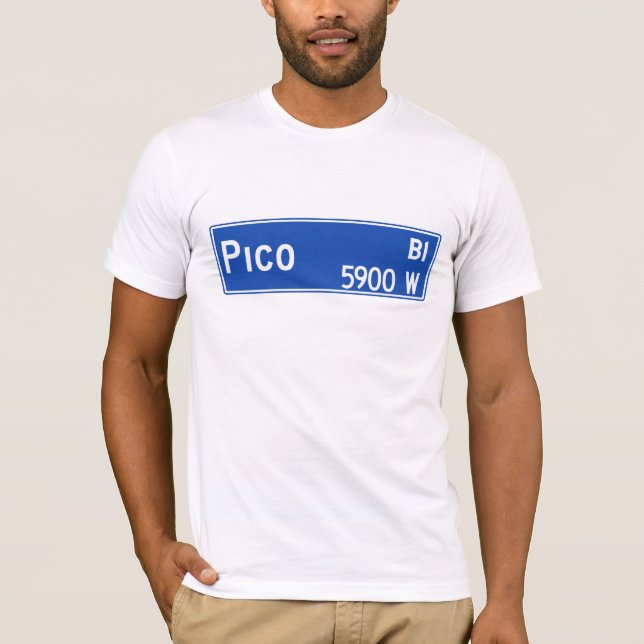 Pico Boulevard, Los Angeles, CA-Straßenschild T-Shirt (Vorderseite)
