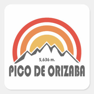 Pico de Orizaba Mexico Quadratischer Aufkleber