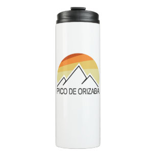 Pico de Orizaba Mexico Retro Thermosbecher