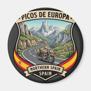 Picos de Europa Spanien Malerische Bergstraße Magnet