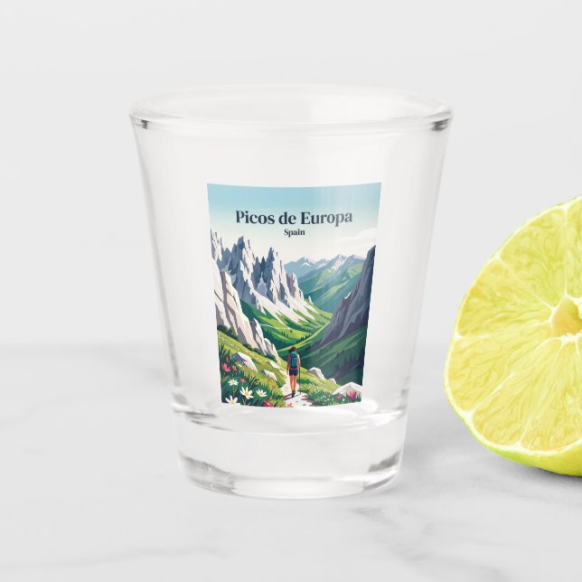 Picos de Europa Spanien Schnapsglas (Vorderseite)