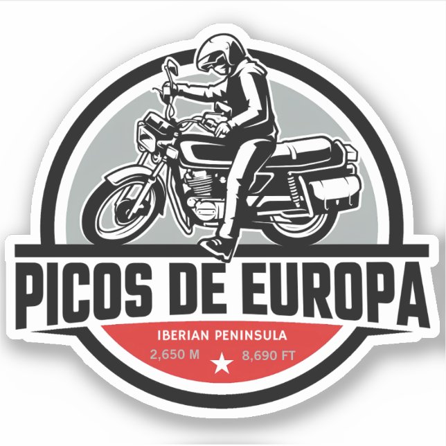 Picos de Europa spanisch Kantabrien Motor Aufkleber (Vorderseite)