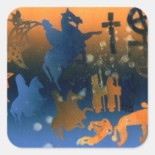 Pictish Ceremony Quadratischer Aufkleber