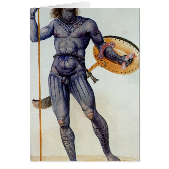 Pictish Mann, der ein Schild hält (Vorne)