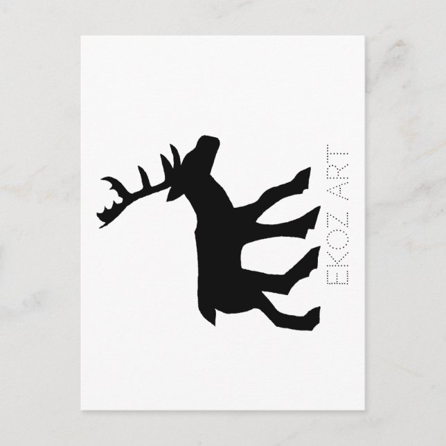 Pictish Stag Cutout Postkarte (Vorderseite)
