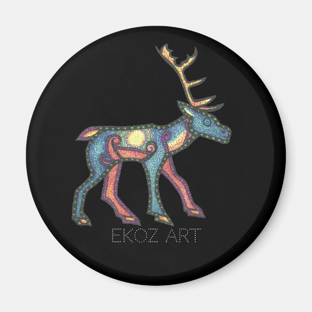 Pictish Stag Sun Magnet (Vorne)