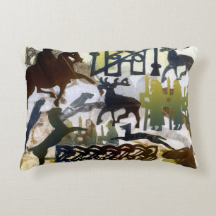 Pictish Symbole und Schnüren Dekokissen