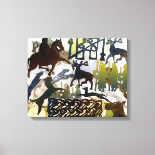 Pictish Symbole und Schnüren Leinwanddruck