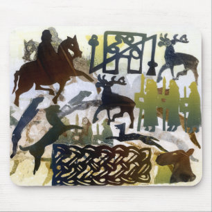 Pictish Symbole und Schnüren Mousepad