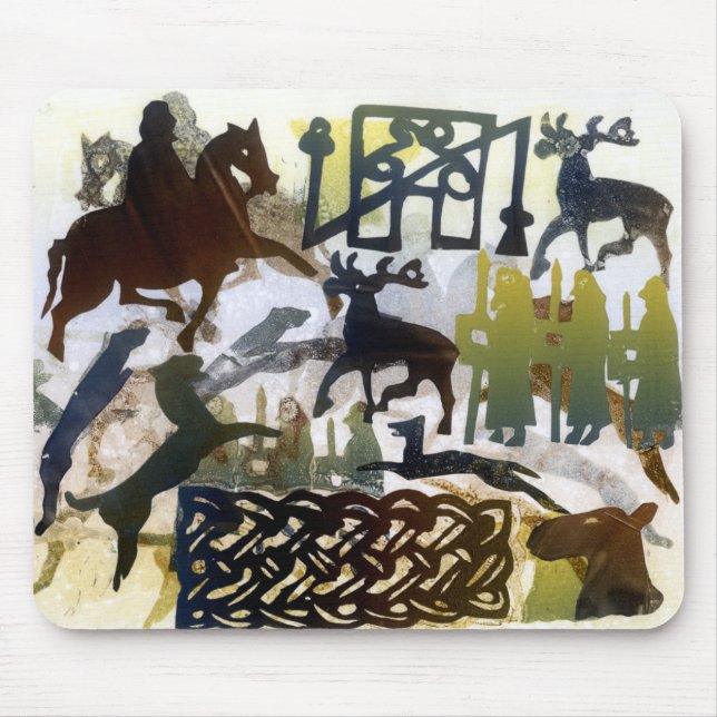 Pictish Symbole und Schnüren Mousepad (Vorne)