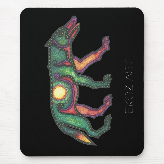 Pictish Wolf Sun Mousepad (Vorne)
