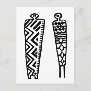 Pictograph Men-BW Postkarte