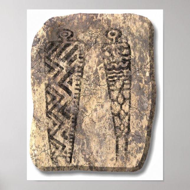 Pictograph men-stone poster (Vorne)
