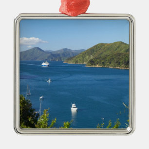 Picton Harbour, Marlborough Sounds, Süd Ornament Aus Metall
