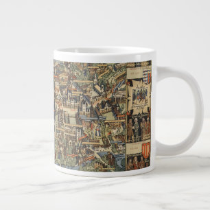 Pictorial Map of Cambridge, England Jumbo-Tasse