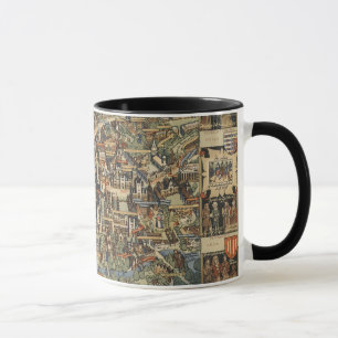 Pictorial Map of Cambridge, England Tasse