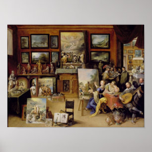 Pictura, Poesis und Musica in einem Pronkkamer Poster