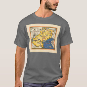 Pictural Map of Veneto Italy Colorful small map wi T-Shirt