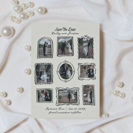 Picture Frames Hand Drawn Save The Date Card