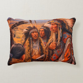 Picture of Native American Indian Tribe on an Dekokissen