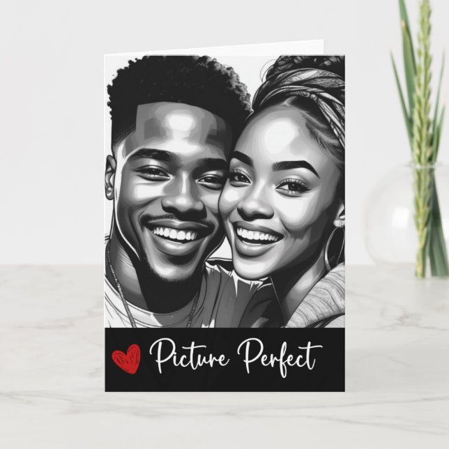 Picture Perfect Card - Schwarze Liebe (5"x7" gefal Karte (Vorderseite)