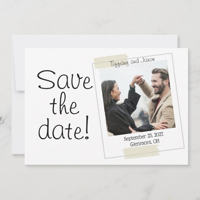 Picture Perfect Foto Style Save the Date Einladung (Vorderseite)