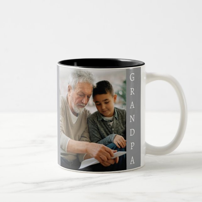 Picture perfect gift for Grandpa Zweifarbige Tasse (Rechts)