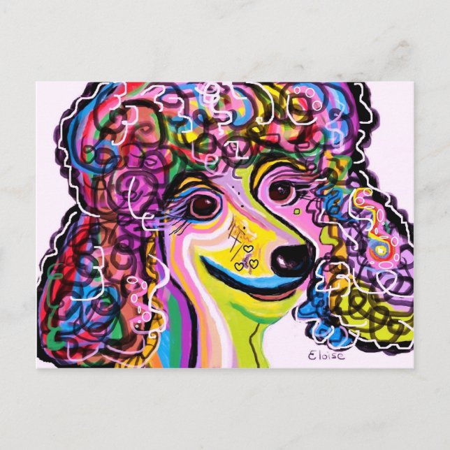 Picture Perfect Poodle Postkarte (Vorderseite)