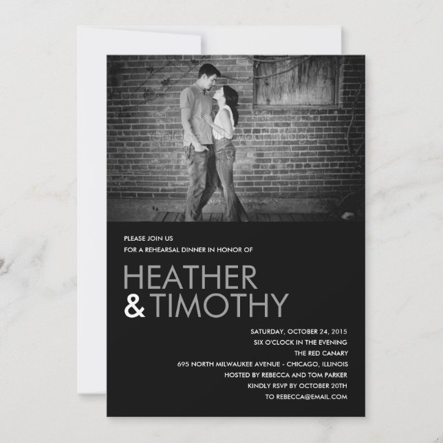 Picture Perfect Probe Dinner/Dusche Einladung (Vorderseite)