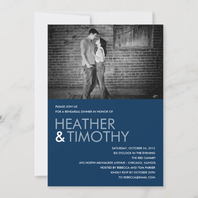 Picture Perfect Probe Dinner/Dusche Einladung (Vorderseite)