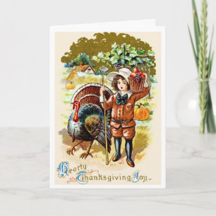 "PICTURE POSTCARD" HEARTY ERNTEDANK JOY GREETING FEIERTAGSKARTE