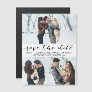 Picture Wedding Save the Date Magnet, drei Foto Magneteinladung