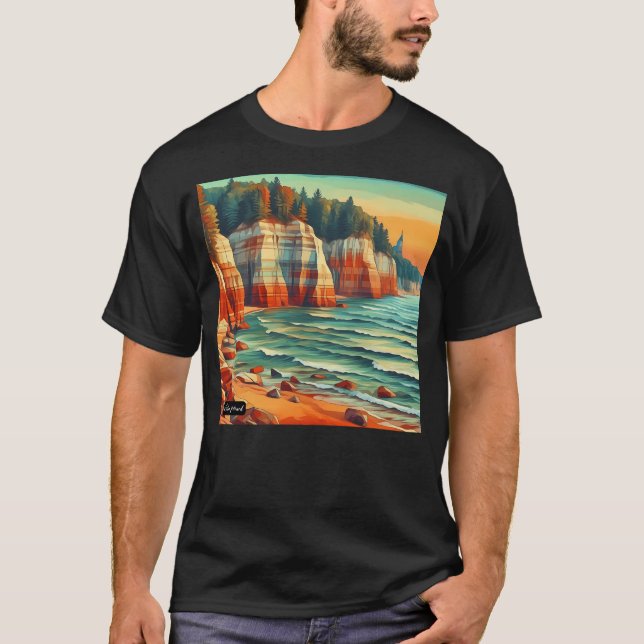 Pictured Rocks National Lakeshore Michigan, Colorf T-Shirt (Vorderseite)