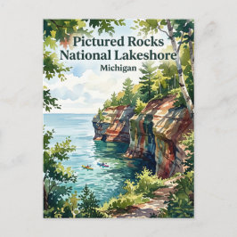 Pictured Rocks National Lakeshore Michigan Postkarte