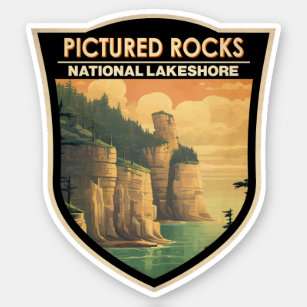 Pictured Rocks National Lakeshore Reisen Vintag Aufkleber