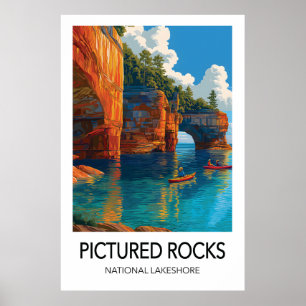 Pictured Rocks Reiseplakat National Lakeshore Poster