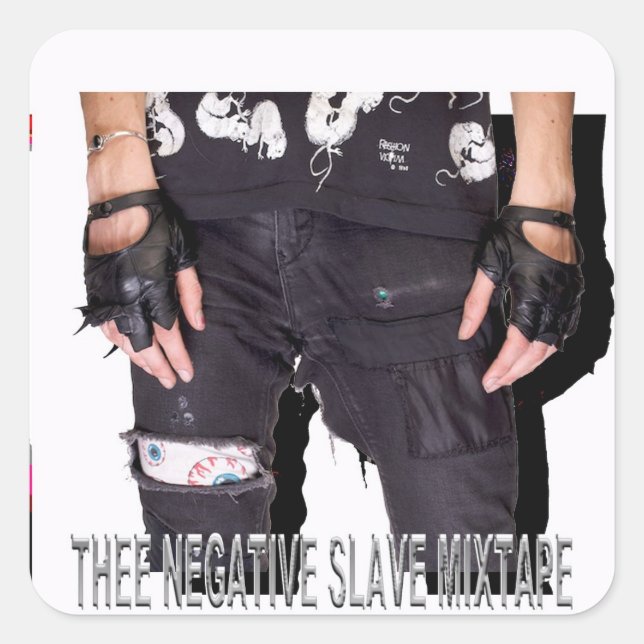 PICTUREPLANE - "DER NEGATIVE SLAVE-GEMISCHT" QUADRATISCHER AUFKLEBER (Vorderseite)