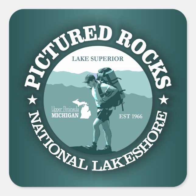 Pictures Rocks NP Quadratischer Aufkleber (Vorderseite)