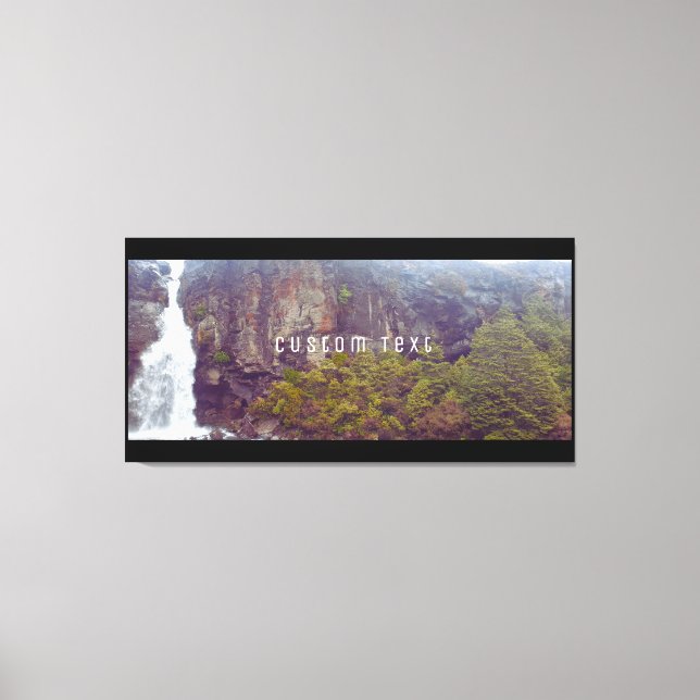 PICTURESQUE ALPINE WATERFALL LANDSCHAFTLICHES FOTO LEINWANDDRUCK (Vorderseite)