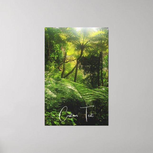 PICTURESQUE GREEN FOREST FERN FROND LANDSCHAFTLICH LEINWANDDRUCK (Vorderseite)
