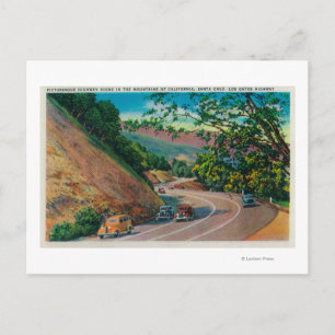 Picturesque Los Gatos Highway in der Nähe von Sant Postkarte