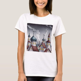 Picturesque town at night T-Shirt